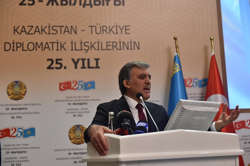 11. Cumhurbaşkanı Gül, Kazakistan-Türkiye Diplomatik İlişkilerinin 25. Yıldönümü Konferansının Açılışında Konuştu